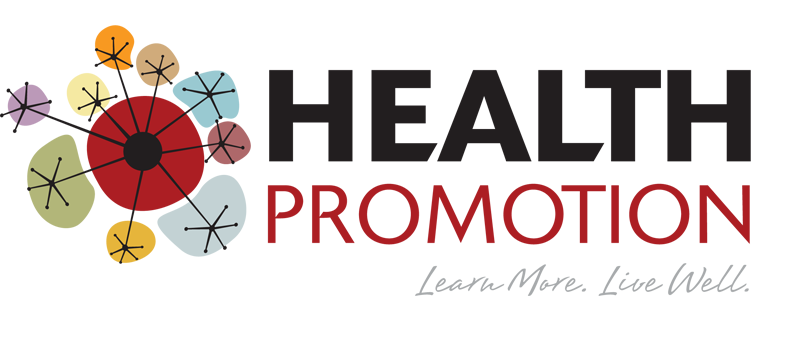 health promotion logo and tag line: learn more, live well