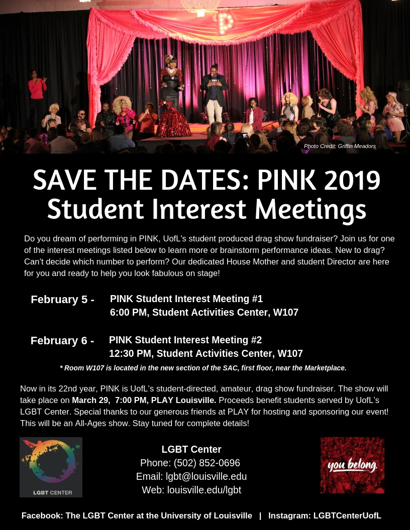 PINK! — The LGBT Center at University of Louisville