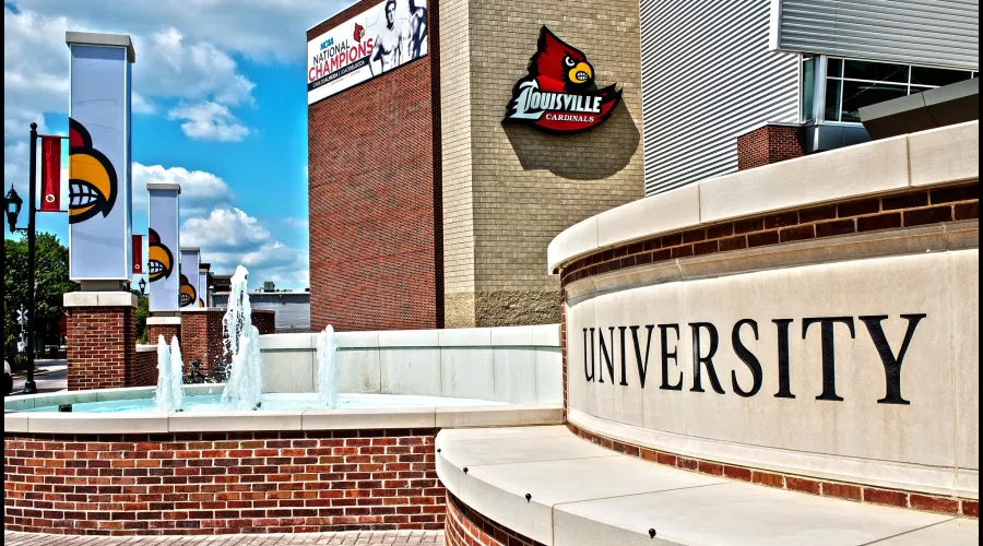 Fountains outside of the Natatorium