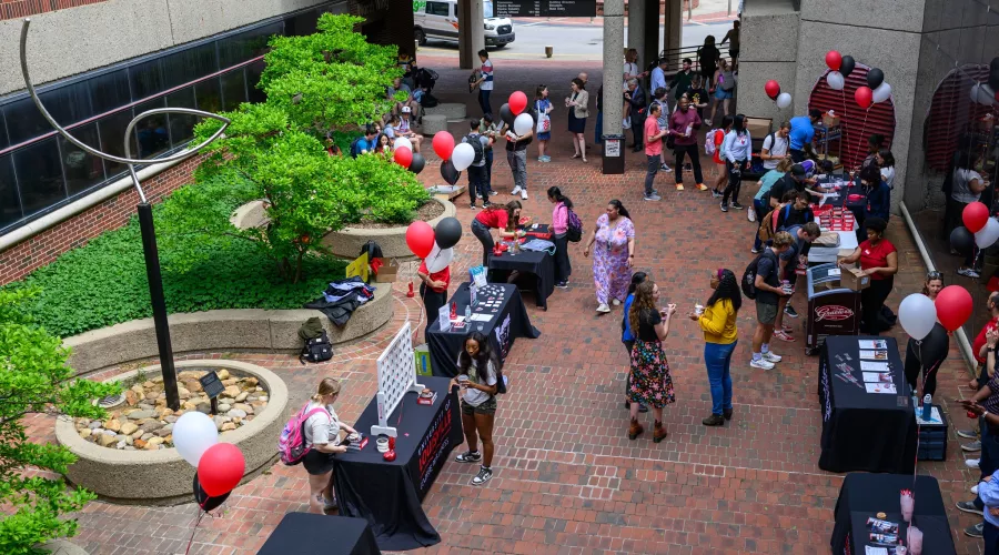 End-of-year fair in the College of Business.