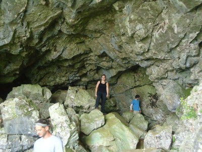 Milena in a cave