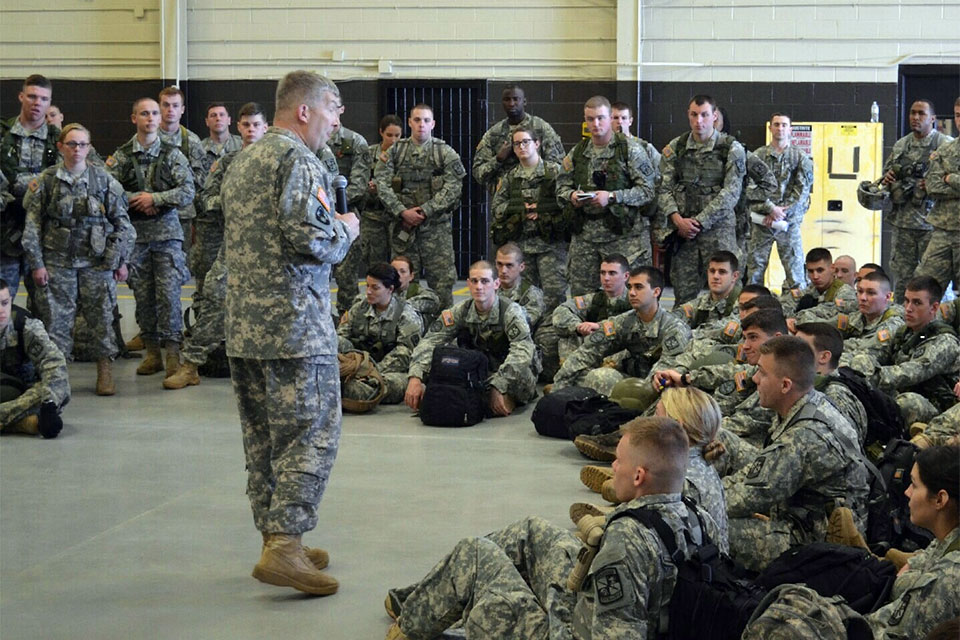 LTC Deon Briefing cadets