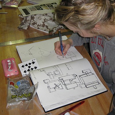 Foundations 3D student sketchbook