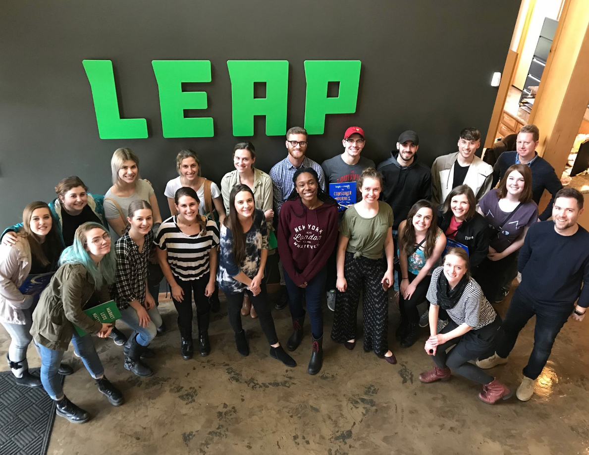Graphic Design students visit Leap Agency Life. 