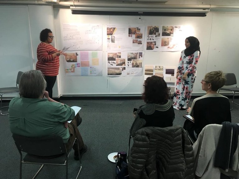 Interior Design students present assisted living facility project to professionals