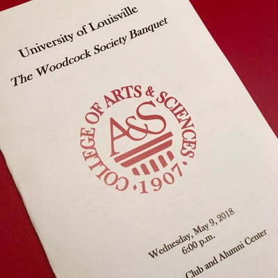 Professor Chan's front cover of schedule for the keynote address at Woodcock Society induction ceremony.