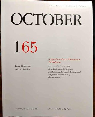 Cover of October, a Peer-reviewed Art Journal