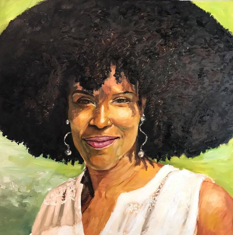 Painting portrait by Sandra Charles