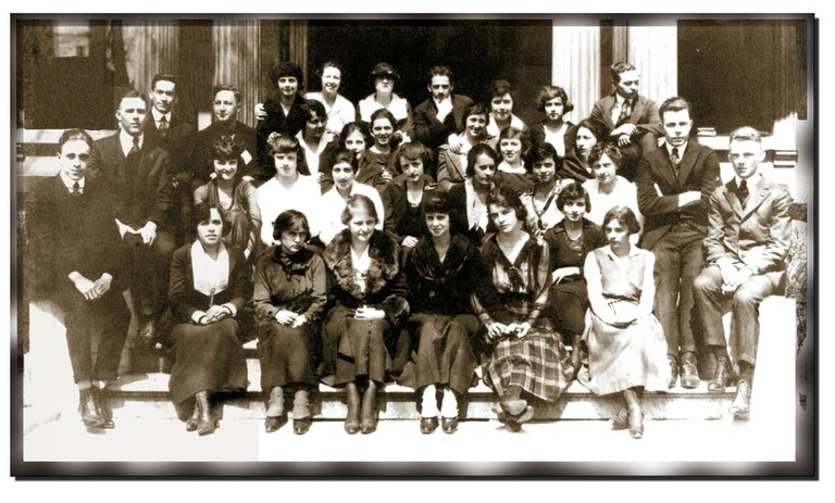 The first graduating class in arts and sciences, 1911