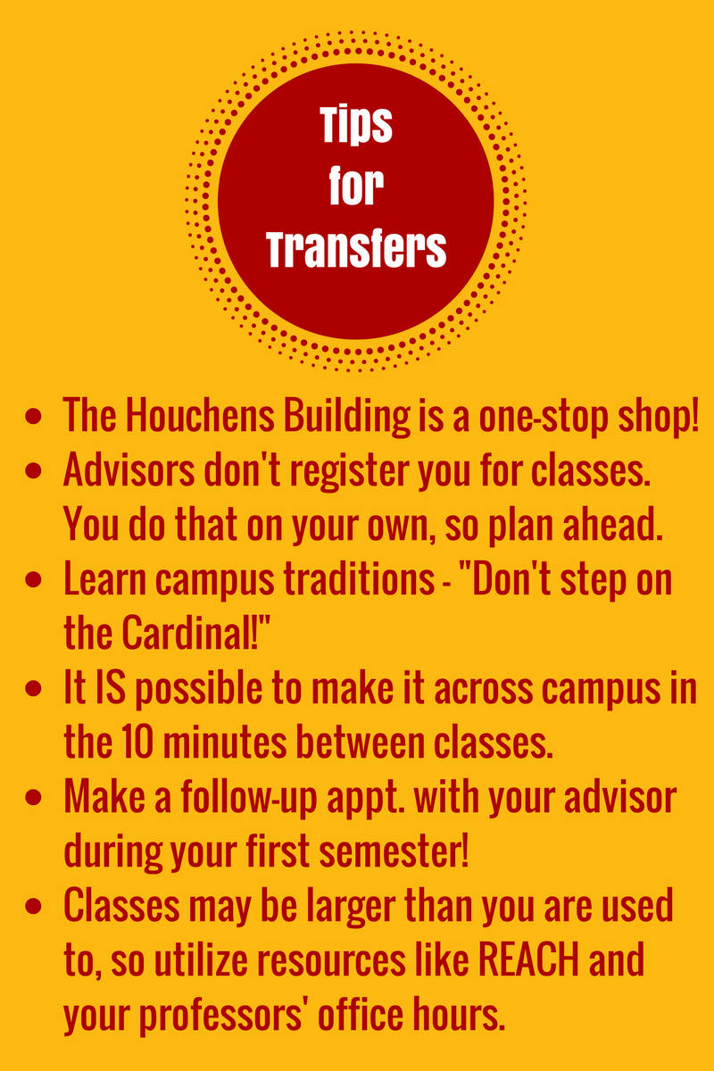 Tips for Transfer Students