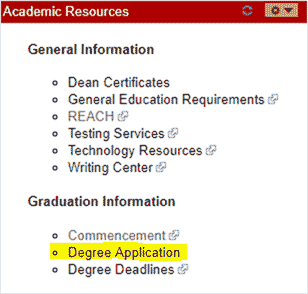 Academic resources screenshot