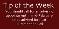 Tip of the week for Summer and Fall - call 852-5502 to make an appointment!