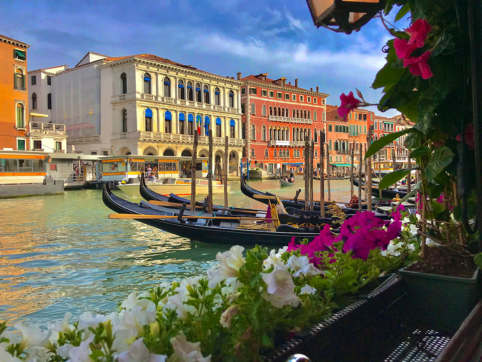 Gondola Boats in Venice, Italy
