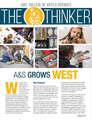 Winter 2018 Thinker Newsletter cover
