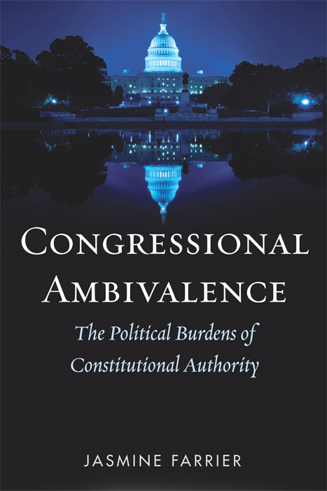 Jasmine Farrier Congressional Ambivalence book cover