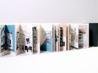 Khalili's artwork folded drawings of Louisville area buildings