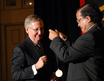 hall of honor medallion presentation to mcconnell