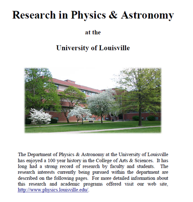 Physics and Astronomy Department - Research Profile