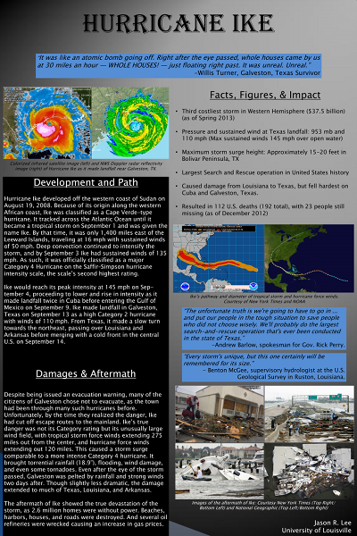 Poster by Jason Lee about Hurricane Ike