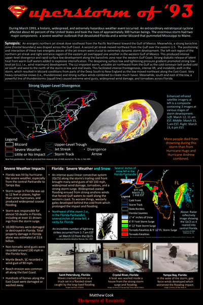 Poster by Matthew Cook about Superstorm of 1993 - part 1