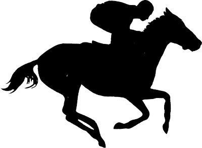 Race horse silhouette