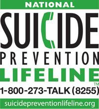 National Suicide prevention lifeline 1 800 273 TALK (8255)