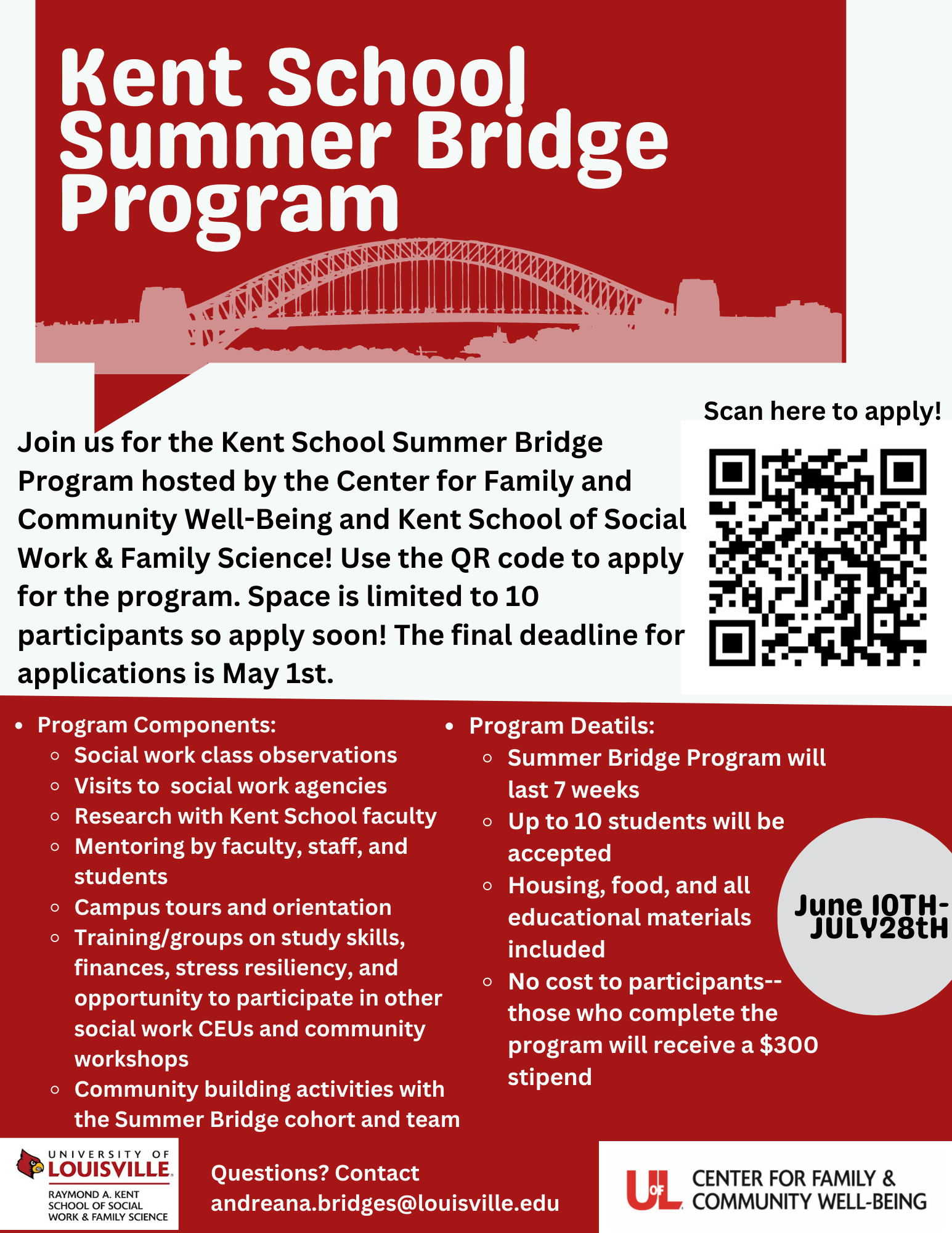 Kent School Summer Bridge program flyer