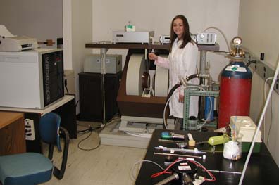 Student with Spectrometer