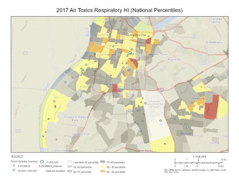 2017 Air Toxics Respiratory HI (National Percentiles)