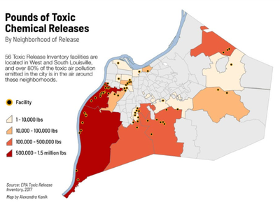  Chemical releases across Louisville