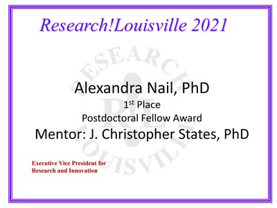 Mentor: J. Christopher States, PhD