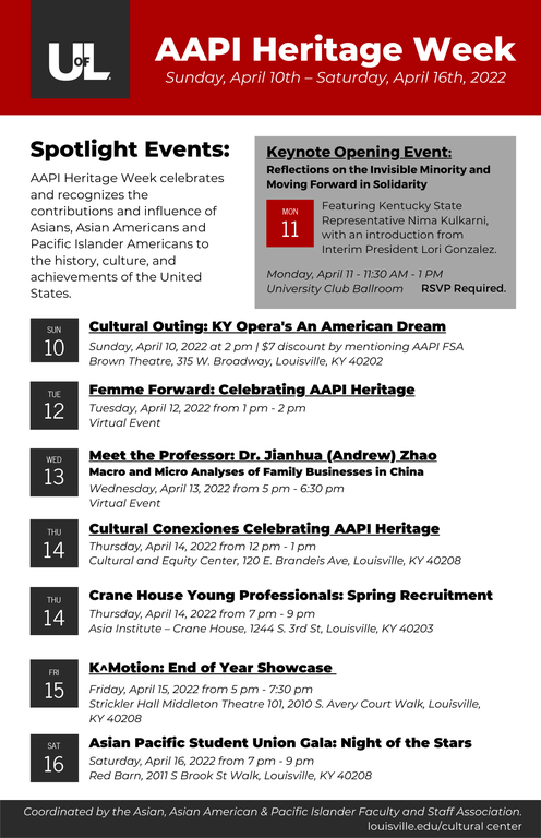 2022 AAPI Week of Events