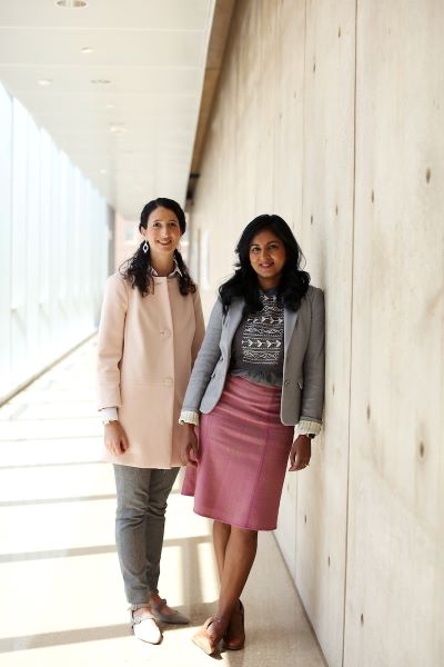 Photo of Dr. Kelly Hogan (left) and Dr. Viji Sathy (right)