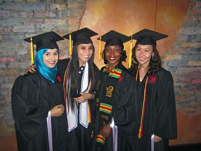 Image of hygiene students in cap and gown - University of Louisville School of Dentistry