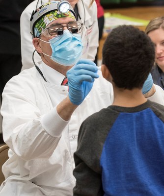 Dental faculty and child