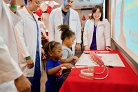 Dental students invite kids to shop with a dentist