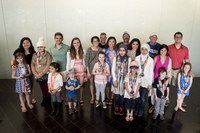 Dental students run Derby Festival races for kids with cancer, present medals to the kids 