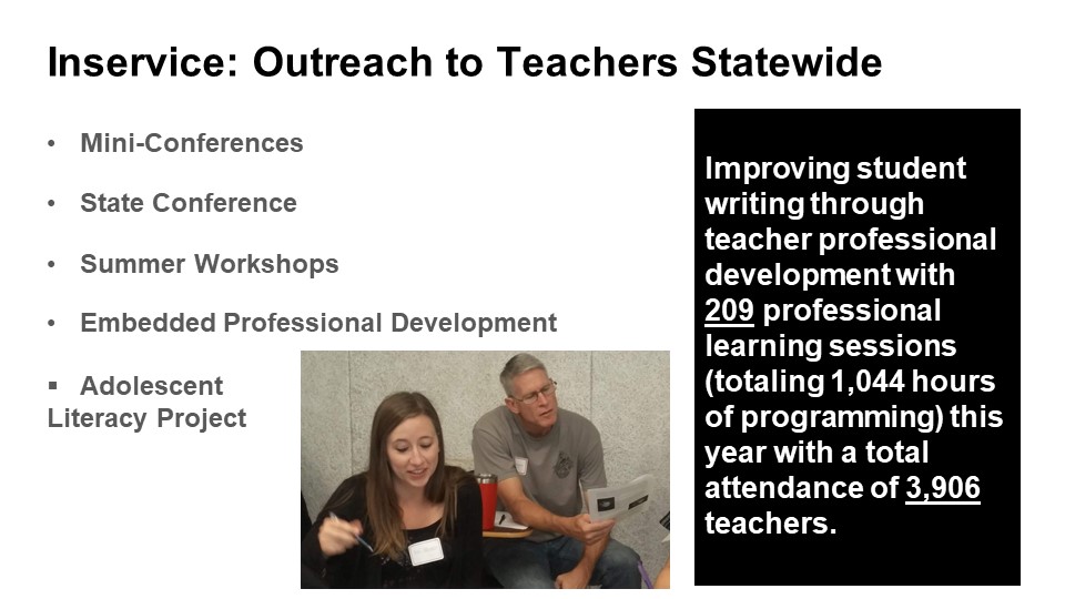 Inservice: Outreach to Teachers Statewide