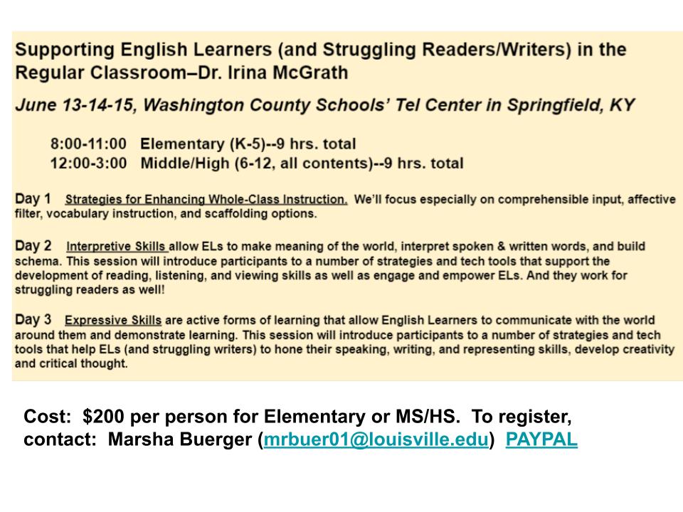 Supporting English Learners