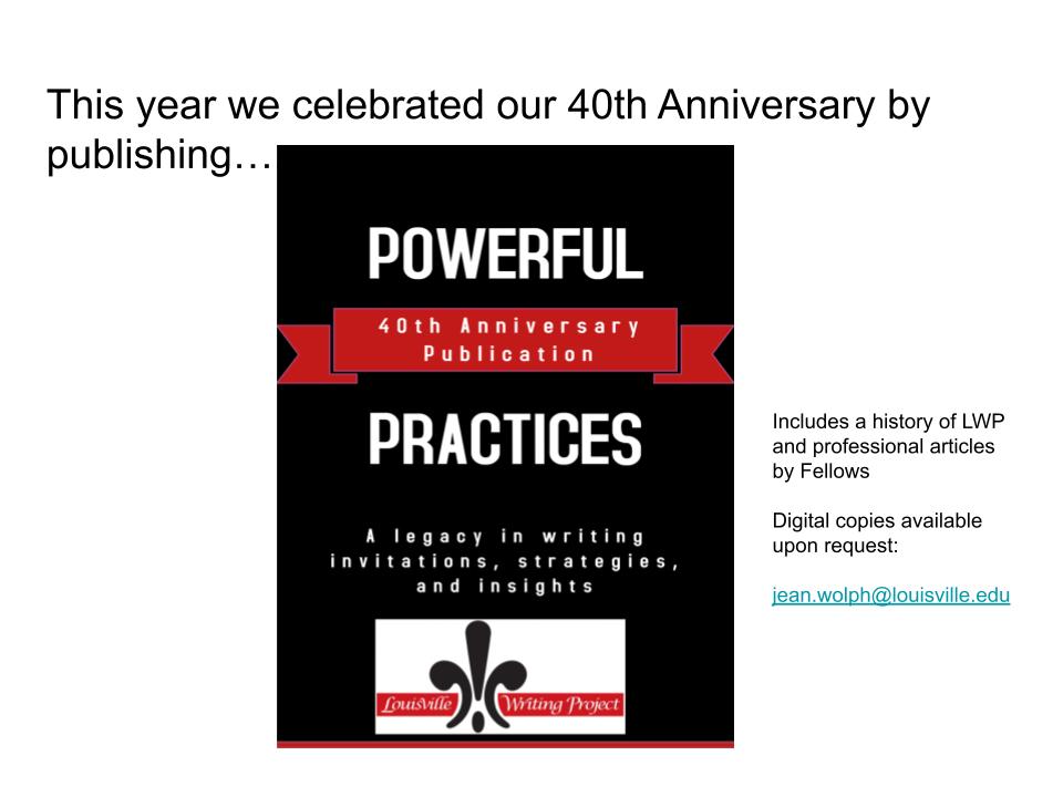 40th Anniversary Publication: Powerful Practices