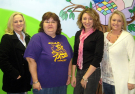From left to right: Jackie Mullins, Linda Collins, Melissa Bailey, and Miranda Webb