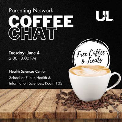 Image of coffee on counter to promote event on June 4.
