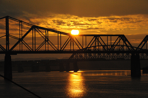 Sunset on the Ohio River