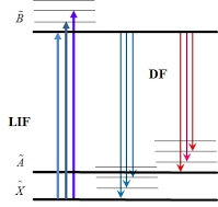 Principle of LIF/DF spectroscopy