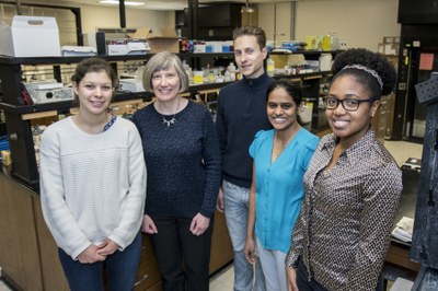 Group members in the research lab
