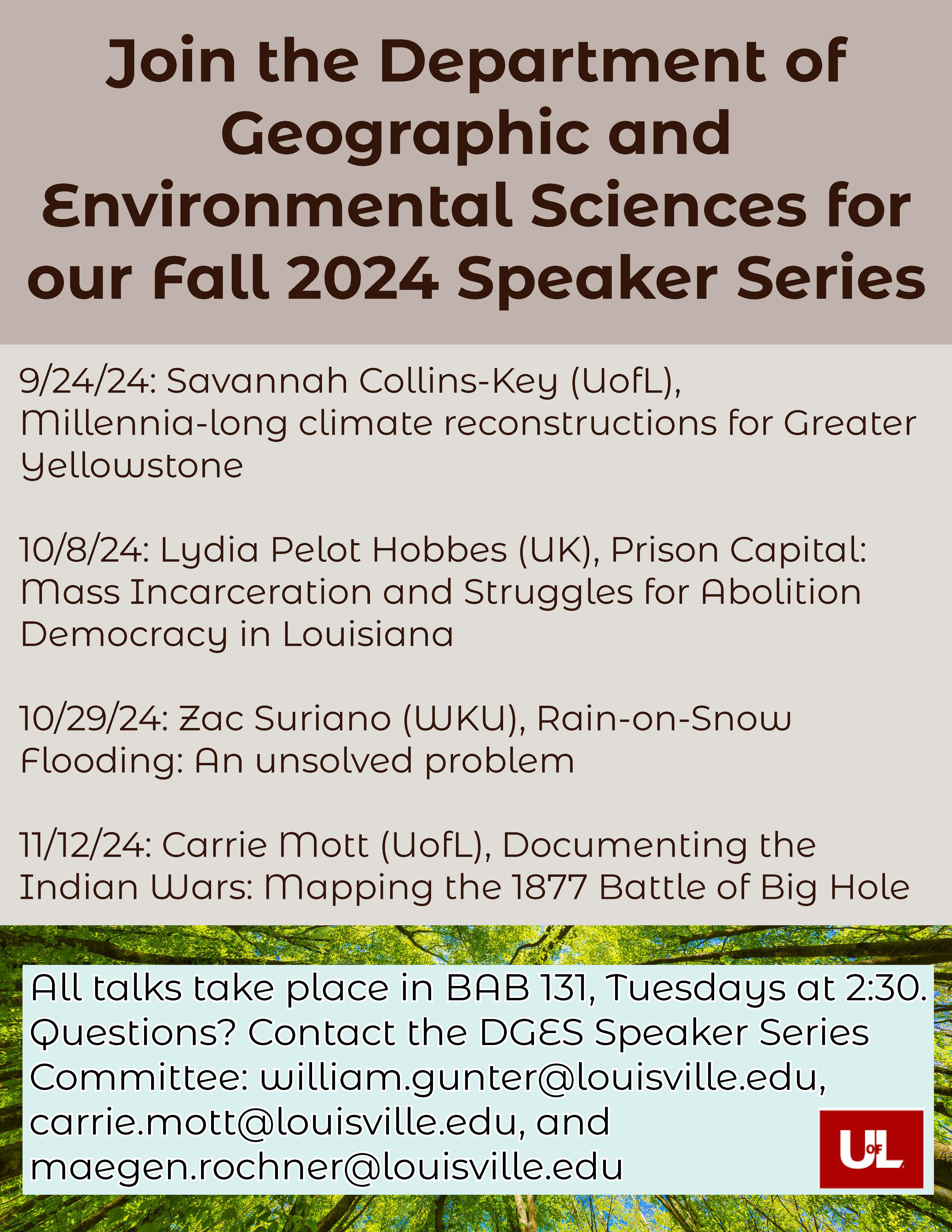 Fall 2024 Speaker Series - 