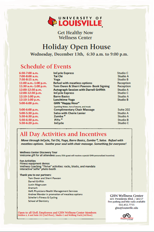 Holiday Open House Get Healthy Now