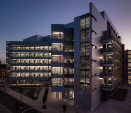 Dusk landscape of the Clinical Translational Research Building