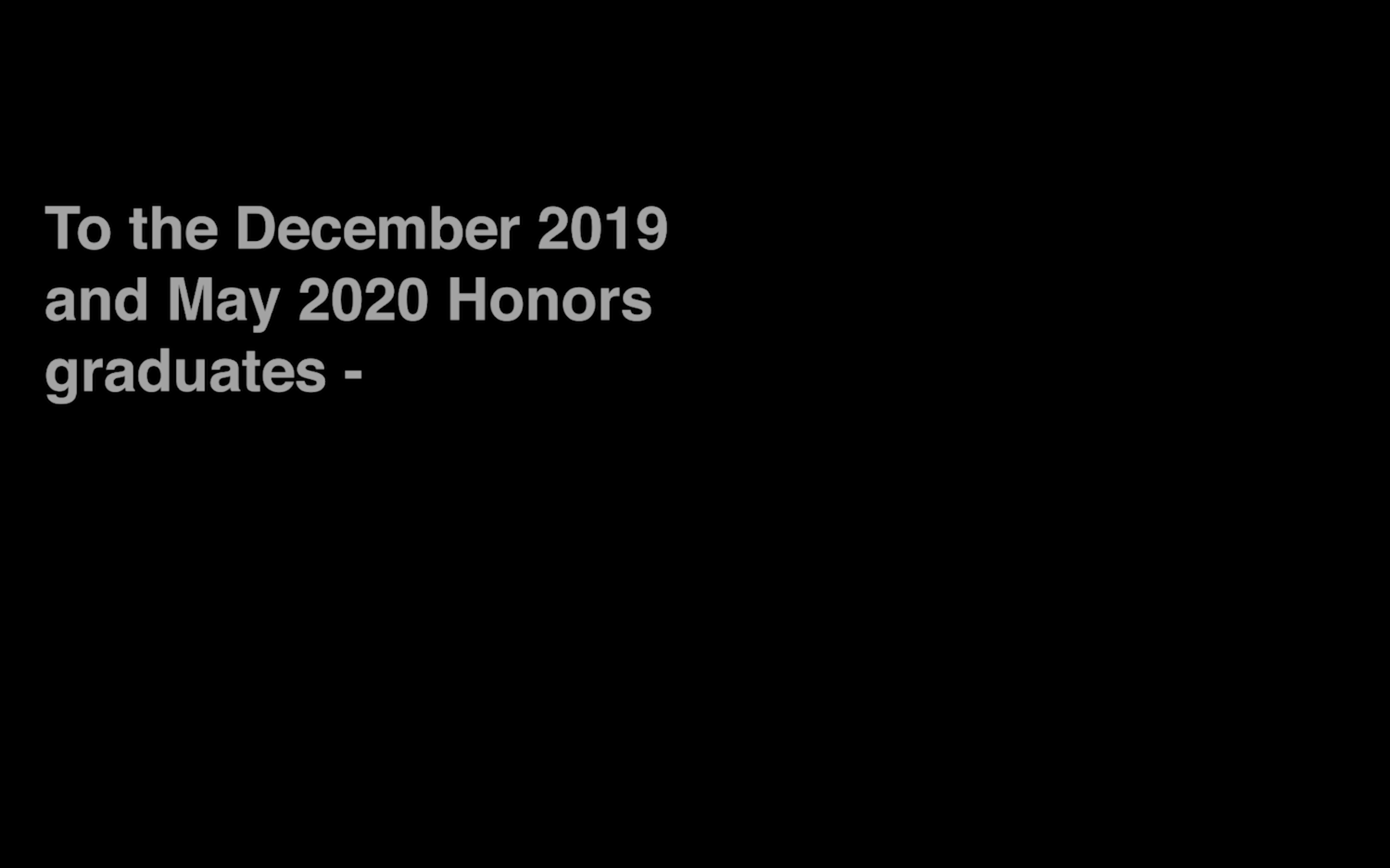 Honors Grad Video Thumbnail