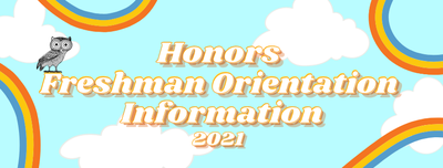 Honors Freshman Orientation Banner